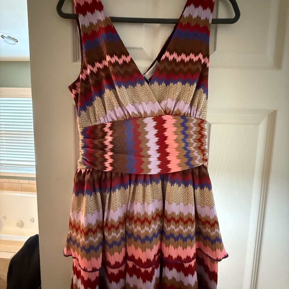 NWT!! Ramy Brook Multicolor Chevron Mini Dress